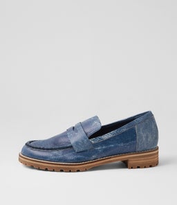METTERS W ZR BLUE DISTRESS DENIM LEATHER