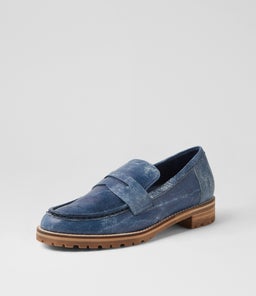 METTERS W ZR BLUE DISTRESS DENIM LEATHER