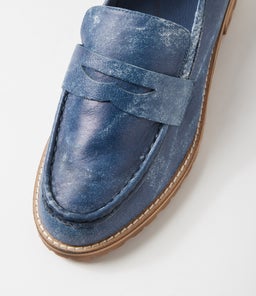 METTERS W ZR BLUE DISTRESS DENIM LEATHER