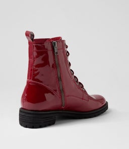 MANGOES W ZR DK RED PATENT LEATHER