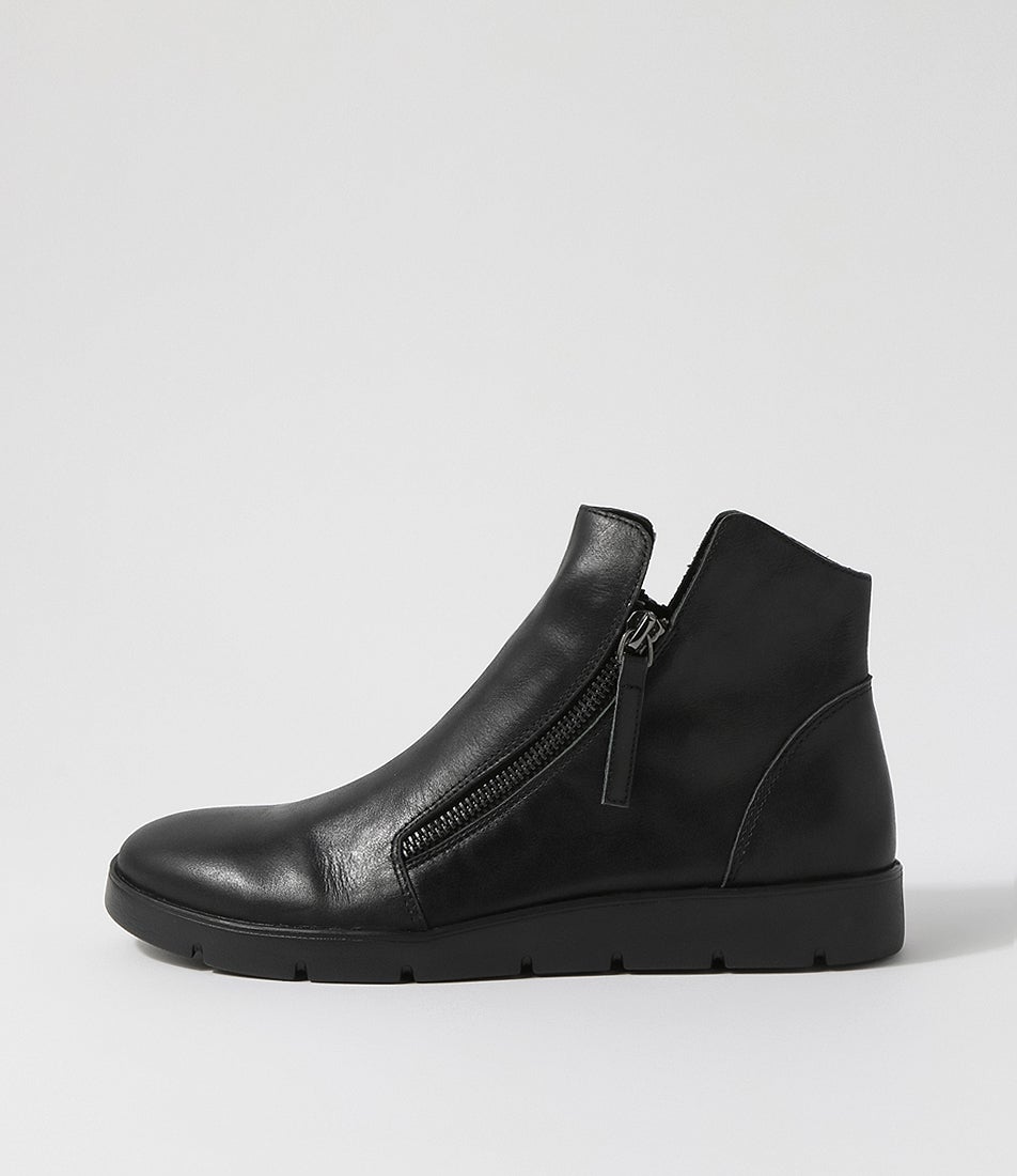 Mohme W Black Leather Ankle Boots Mohme W Black Leather Ankle Boots