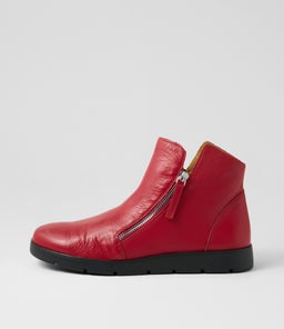 MOHME W ZR DK RED LEATHER