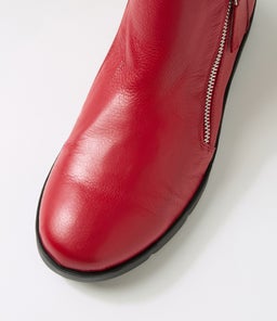 MOHME W ZR DK RED LEATHER