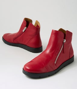 MOHME W ZR DK RED LEATHER