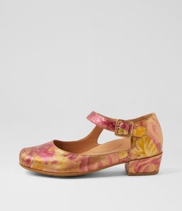 QANGO XW ZR PINK VINTAGE FLORAL LEATHER