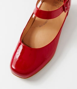QANGO XW ZR DK RED PATENT LEATHER