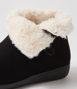 FRILLA XW ZR BLACK BEIGE FUR FABRIC