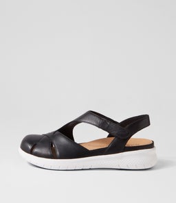 SOFZIE XF ZR BLACK WHITE SOLE LEATHER