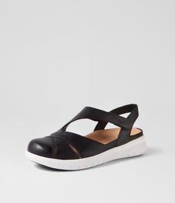 SOFZIE XF ZR BLACK WHITE SOLE LEATHER