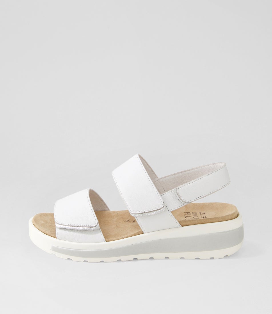 Garlin W White Silver Leather Sandals Garlin W White Silver Leather Sandals