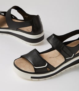 GEDD W ZR BLACK WHITE LEATHER