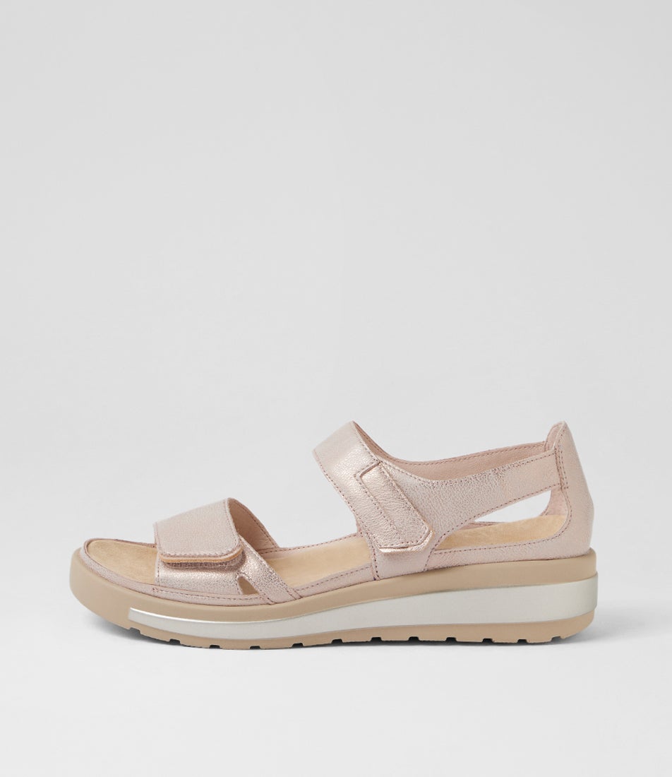 Gedd W Nude Rose Gold Wash Leather Sandals Gedd W Nude Rose Gold Wash Leather Sandals