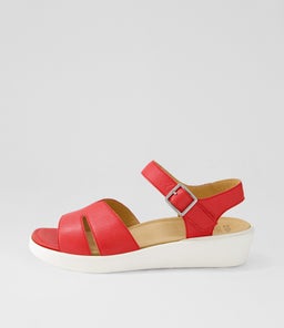 MEYGAN W ZR RED LEATHER