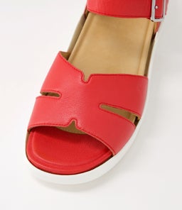 MEYGAN W ZR RED LEATHER
