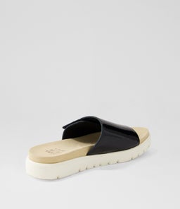 NAVISAH XW ZR BLACK WHITE SOLE PATENT LEATHER