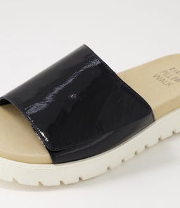 NAVISAH XW ZR BLACK WHITE SOLE PATENT LEATHER