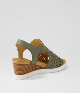 PERYNN W ZR OLIVE LEATHER