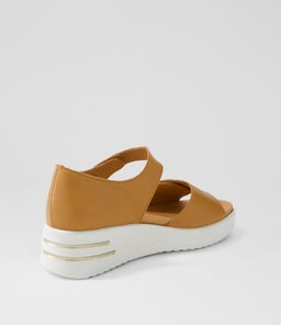 SUNNIEYS XW ZR DK TAN WHITE SOLE LEATHER
