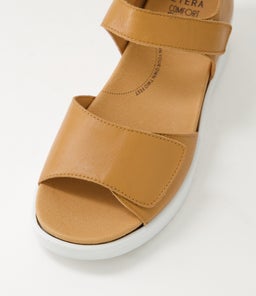 SUNNIEYS XW ZR DK TAN WHITE SOLE LEATHER