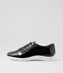 WEMMER XF ZR BLACK WHITE SOLE PATENT LEATHER