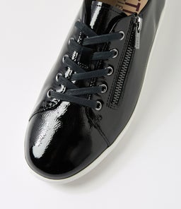 WEMMER XF ZR BLACK WHITE SOLE PATENT LEATHER