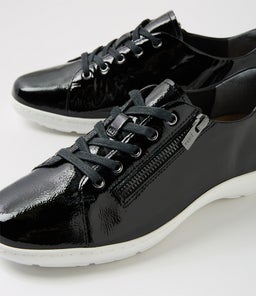 WEMMER XF ZR BLACK WHITE SOLE PATENT LEATHER