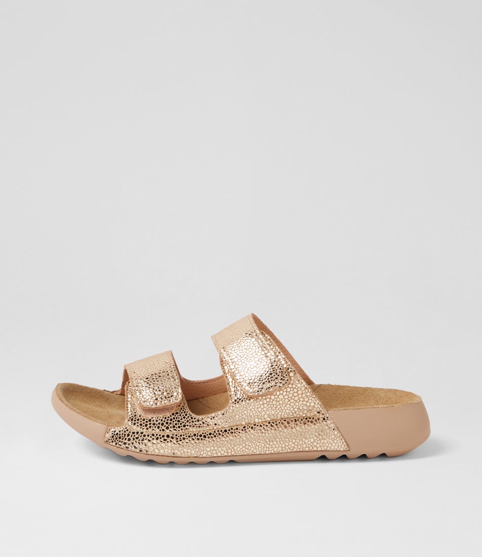 Yava W Champ Speckle Almond Leather Slides Yava W Champ Speckle Almond Leather Slides