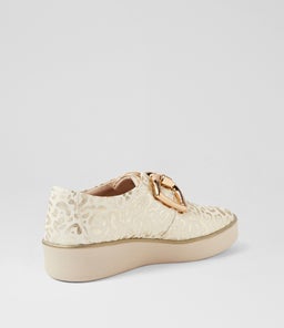 ZEKI W ZR BEIGE&GOLD LEOPARD LEATHER