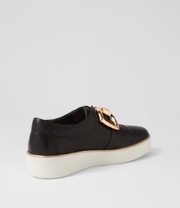 ZEKI W ZR BLACK WHITE SOLE LEATHER