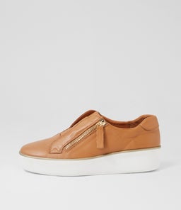 ZIKTA W ZR DK TAN WHITE SOLE LEATHER