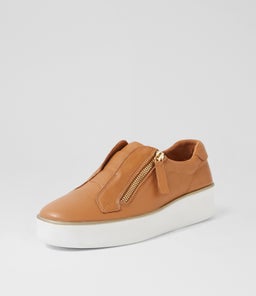 ZIKTA W ZR DK TAN WHITE SOLE LEATHER