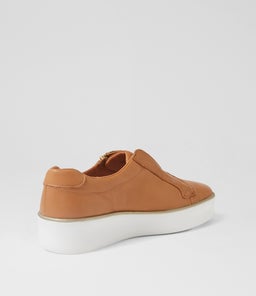 ZIKTA W ZR DK TAN WHITE SOLE LEATHER