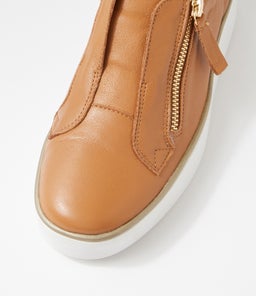 ZIKTA W ZR DK TAN WHITE SOLE LEATHER