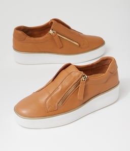 ZIKTA W ZR DK TAN WHITE SOLE LEATHER