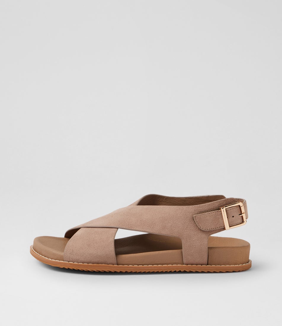 Hanako W Taupe Suede Sandals Hanako W Taupe Suede Sandals