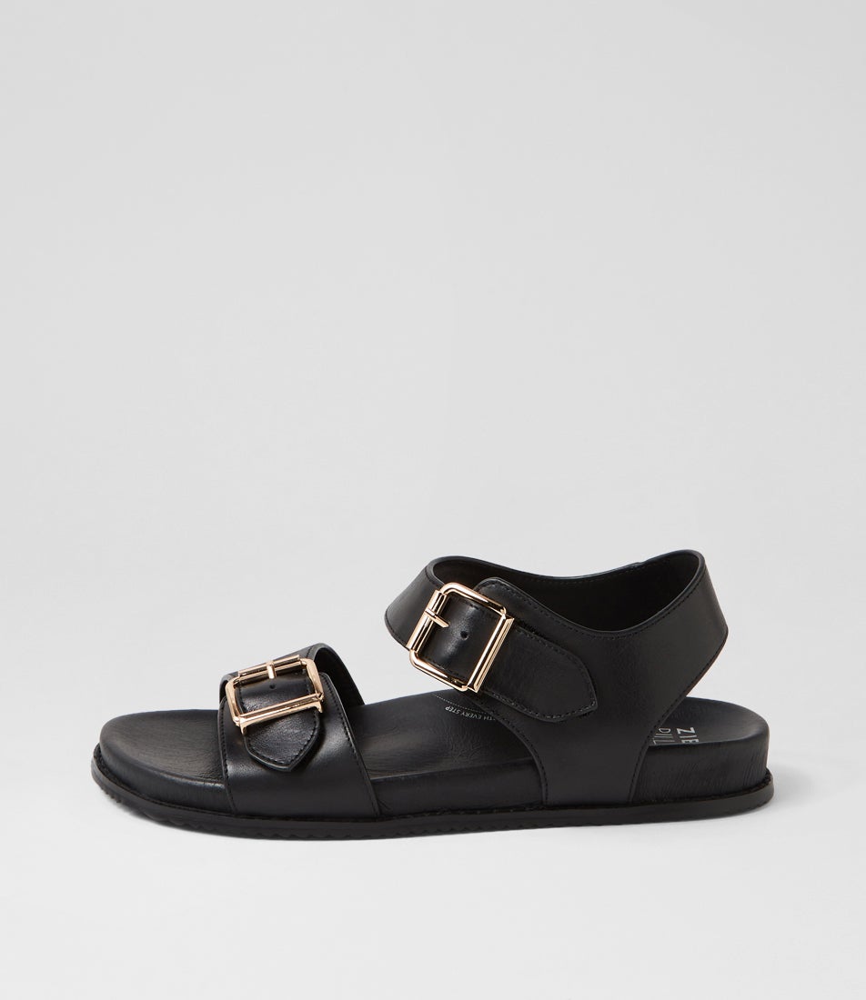 Hastice W Black Leather Sandals Hastice W Black Leather Sandals