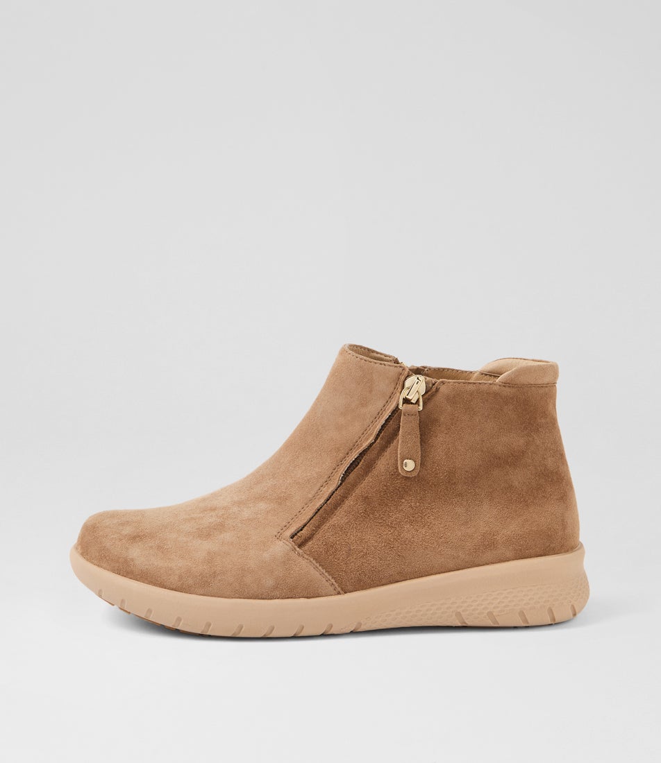 Solange Xf Light Choc Suede Ankle Boots Solange Xf Light Choc Suede Ankle Boots