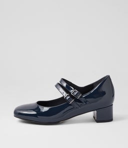 KAROLY W ZR NAVY PATENT LEATHER