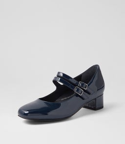 KAROLY W ZR NAVY PATENT LEATHER