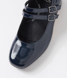 KAROLY W ZR NAVY PATENT LEATHER