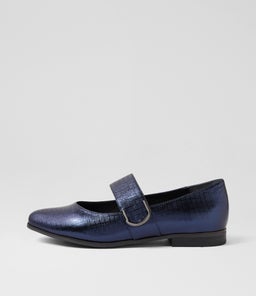 OKLA XF ZR NAVY SQUARES LEATHER
