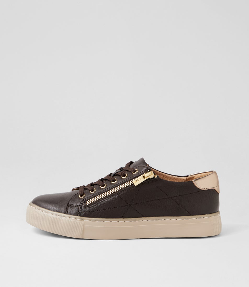Pryor Xf Choc Champagne Leather Sneakers Pryor Xf Choc Champagne Leather Sneakers
