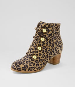 GWION W ZR CAMEL LEOPARD SUEDE