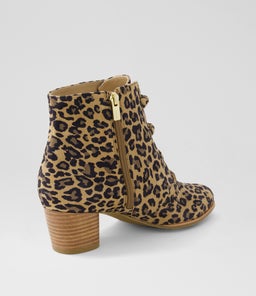 GWION W ZR CAMEL LEOPARD SUEDE