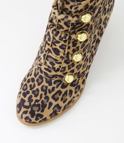 GWION W ZR CAMEL LEOPARD SUEDE