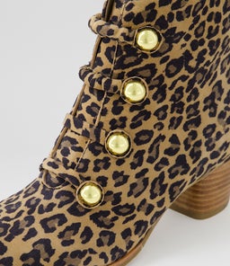 GWION W ZR CAMEL LEOPARD SUEDE
