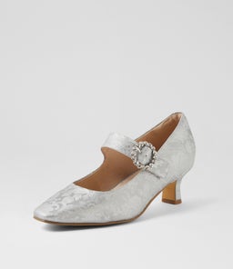 ORIZIA XW ZR SILVER SATIN LEATHER