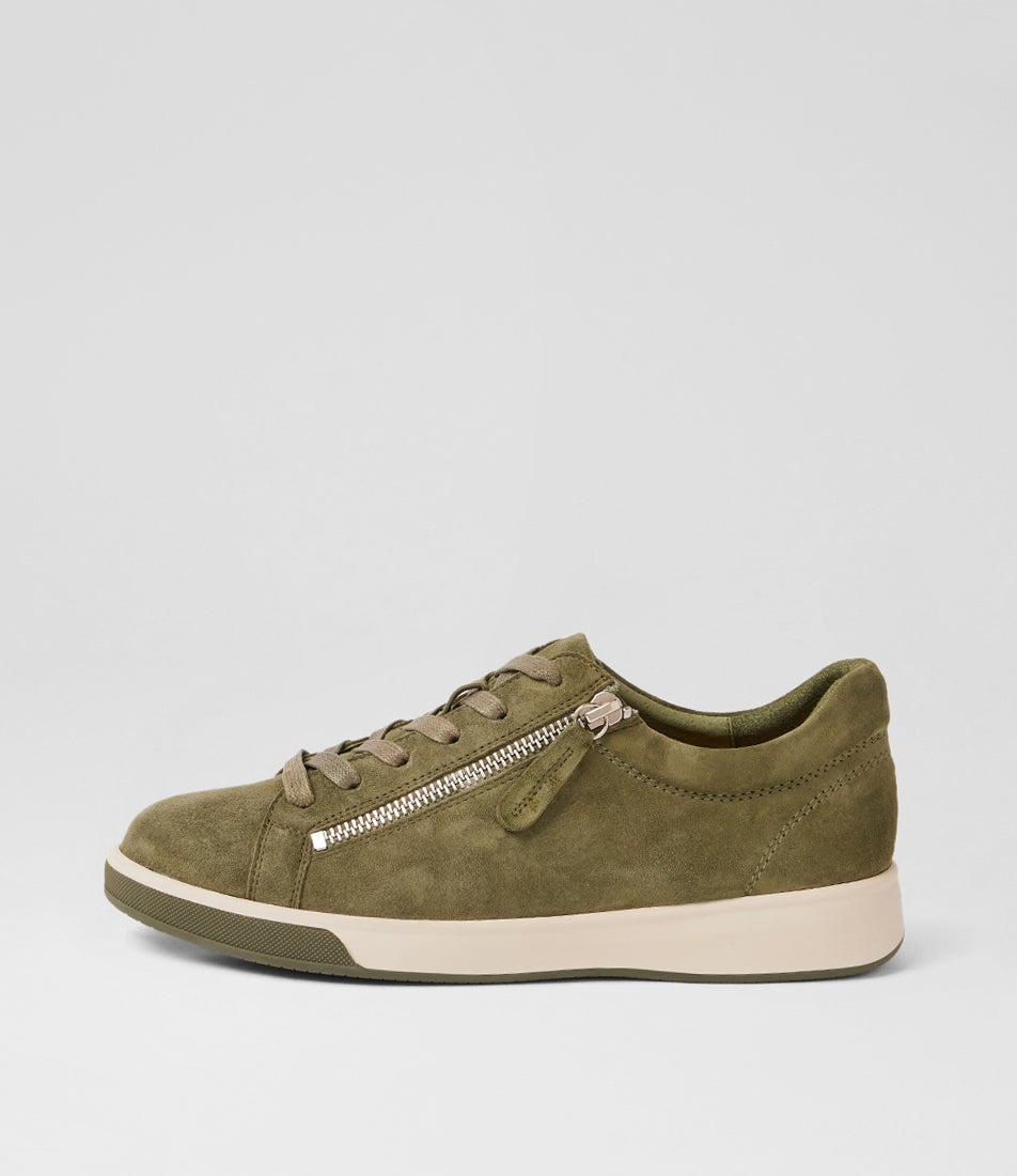 Aito Xf Khaki Suede Sneakers Aito Xf Khaki Suede Sneakers