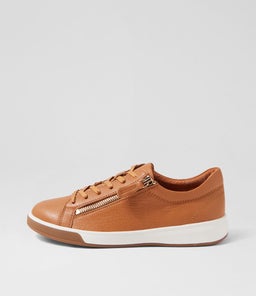 Aito Xf Dark Tan Leather Sneakers Aito Xf Dark Tan Leather Sneakers