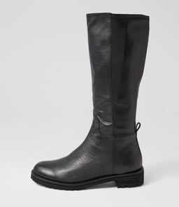 MARTHE W ZR BLACK BLACK HEEL LEATHER STRETCH SMOOTH